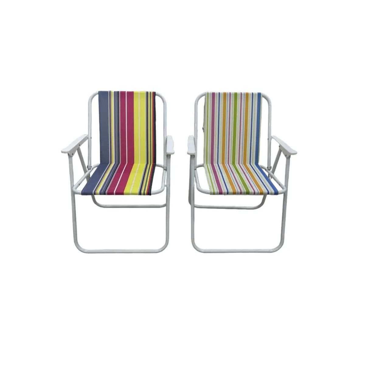 GENERICO - Silla Plegable de Playa Camping Reclinable con Brazos Colorida