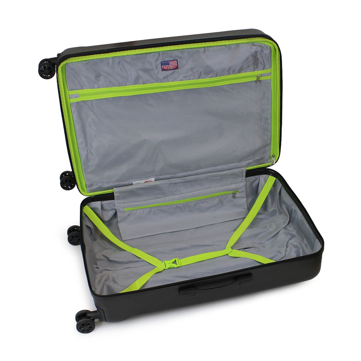 GENERICO - Pack 2 maletas S+M Olympia 10k y 20k negra-verde