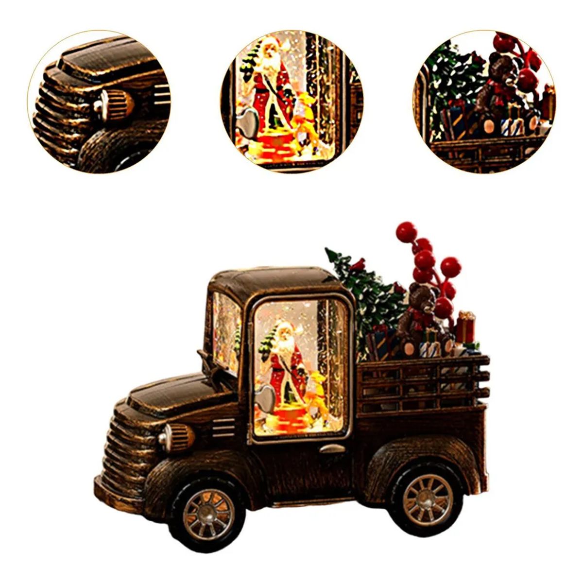 MOVI - CAMIÓN NAVIDEÑO CON LUCES MÚSICA Y ESCENA DE SANTA CLAUS