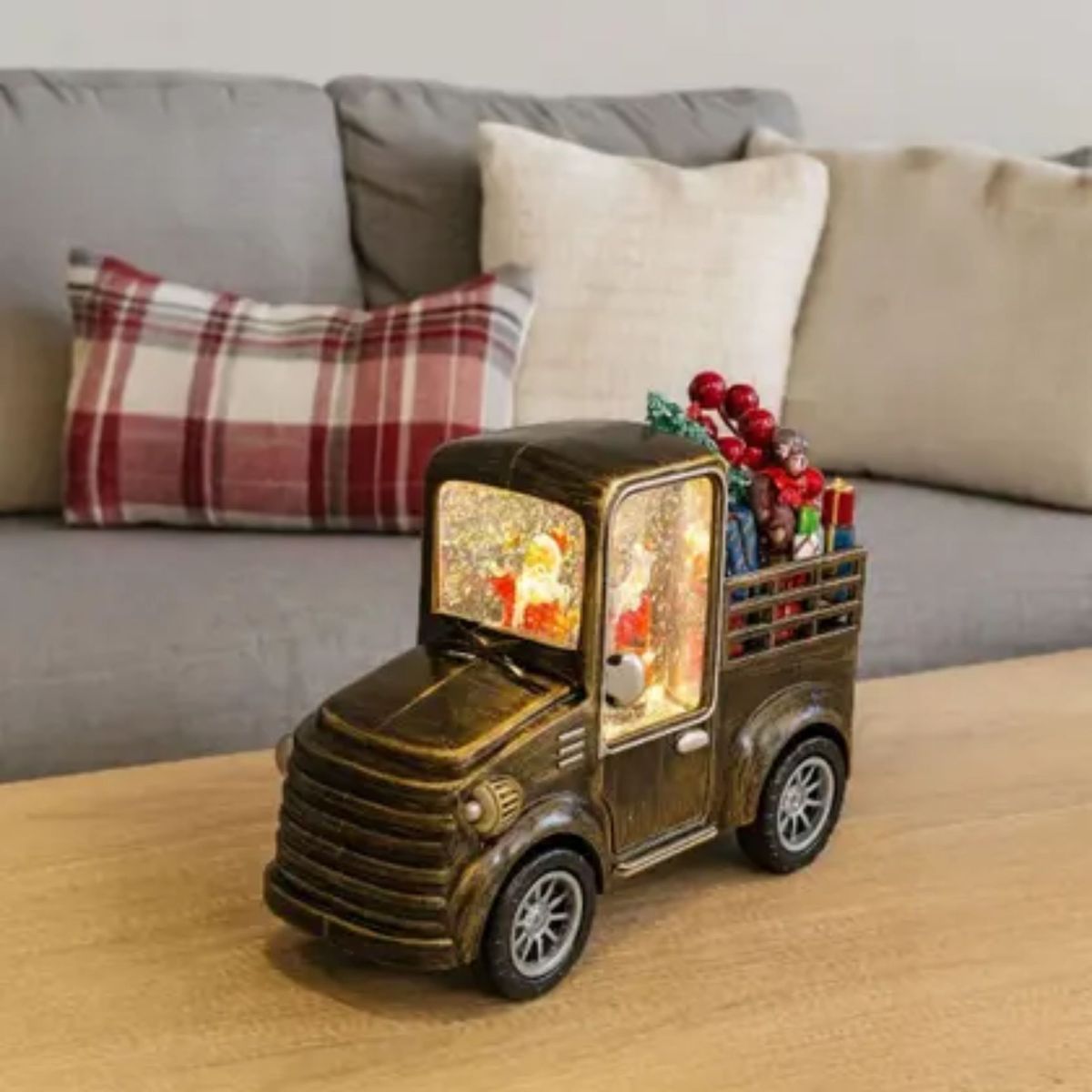 MOVI - Camioneta Navideña Musical con Luces Giratorias - Magia Navideña en tu Hogar