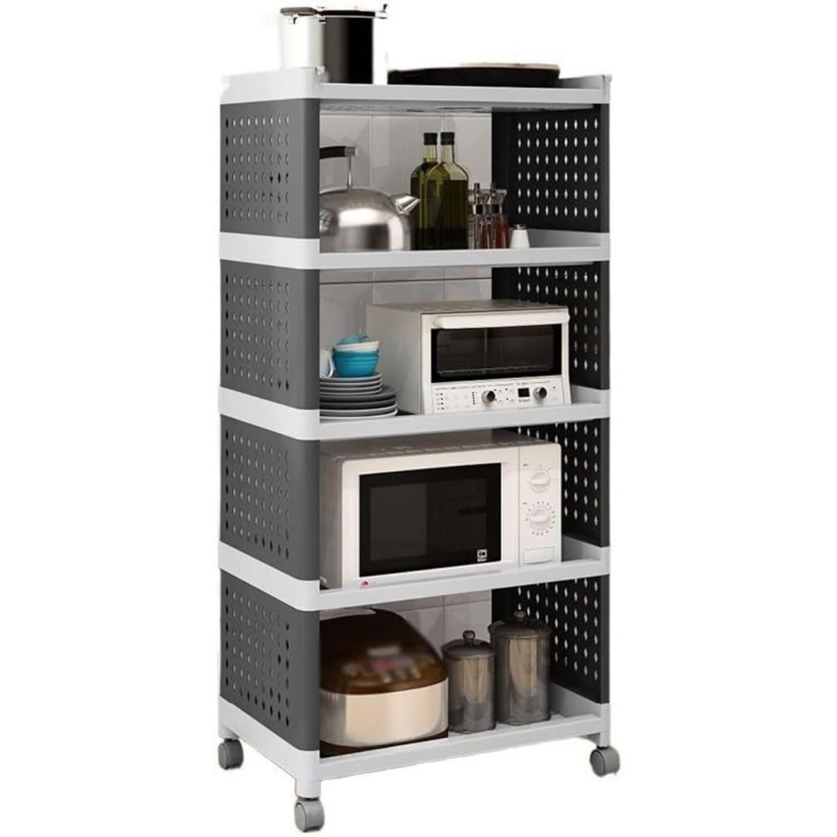 GENERICO - Carro Estante Organizador Plástico 5 Bandejas Removibles Topmarket