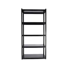 GENERICO - Estante Metálico Negro 5 Niveles - 90 × 45 × 180 cm - 1375 Kg