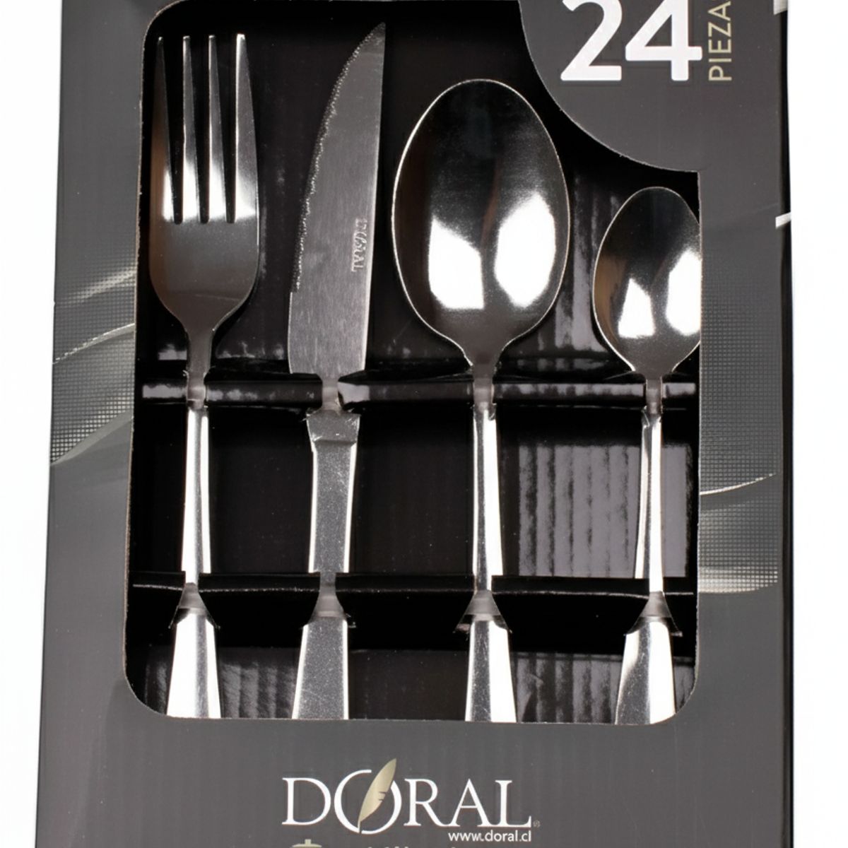 DORAL - Set Cuchillería 24 Piezas 1.5 Mm Plateado Color Classic