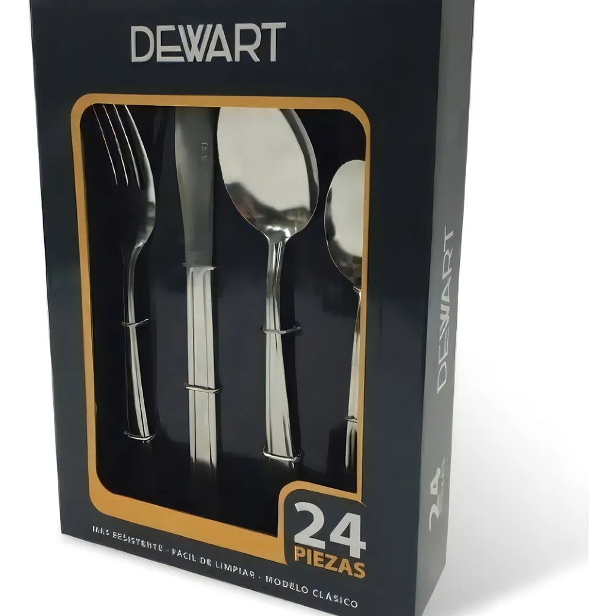 GENERICO - Set De Cubiertos 24 Piezas Acero Inoxidable Dewart Color Plateado