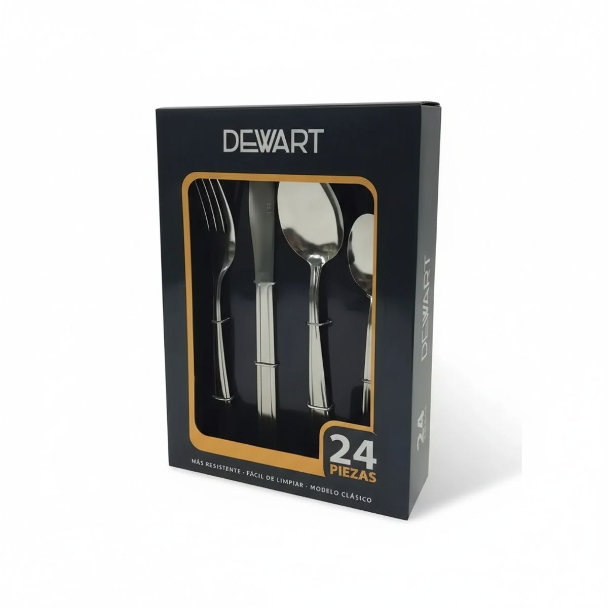 GENERICO - Set De Cubiertos 24 Piezas Acero Inoxidable Dewart Color Plateado