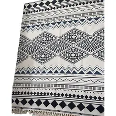 GENERICO - ALFOMBRA DE LINO 160 X 200 ELEGANTES CON FLECOS