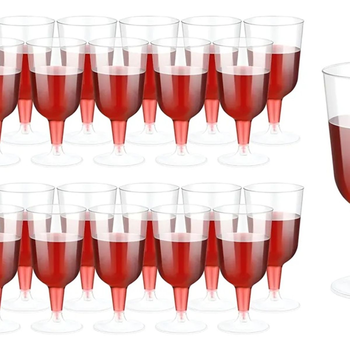 PASTELERIUSCL - 80 Copas De Vino Copa Acrilico Copa Plastico Copas  Fiesta Eventos Vino Cóctel 6oz/177ml Transparente