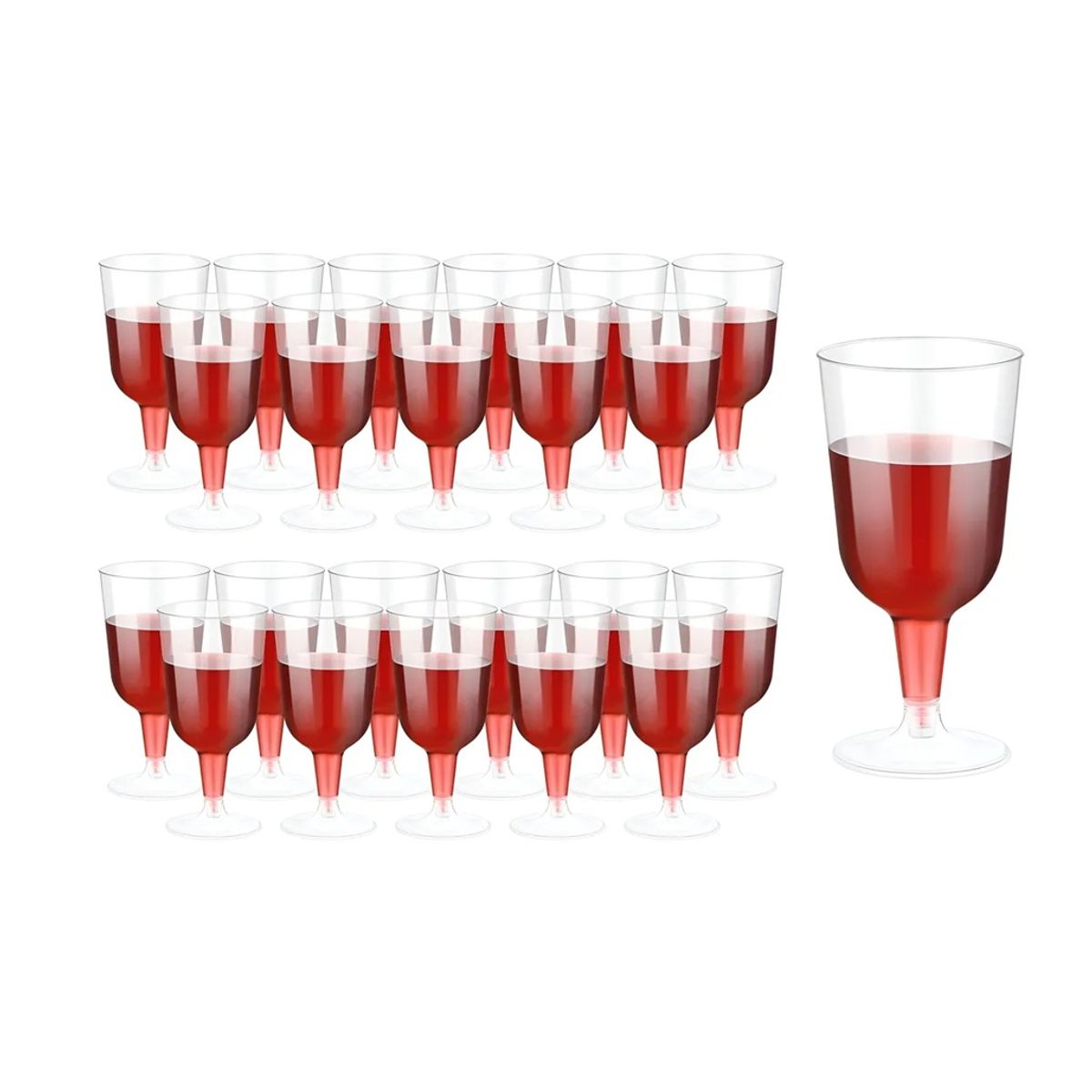 PASTELERIUSCL - 80 Copas De Vino Copa Acrilico Copa Plastico Copas  Fiesta Eventos Vino Cóctel 6oz/177ml Transparente