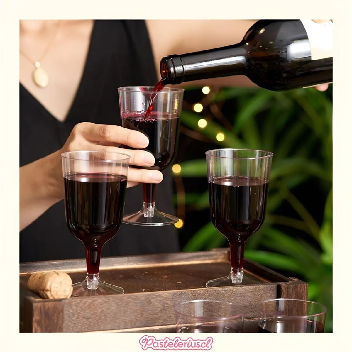 PASTELERIUSCL - 80 Copas De Vino Copa Acrilico Copa Plastico Copas  Fiesta Eventos Vino Cóctel 6oz/177ml Transparente