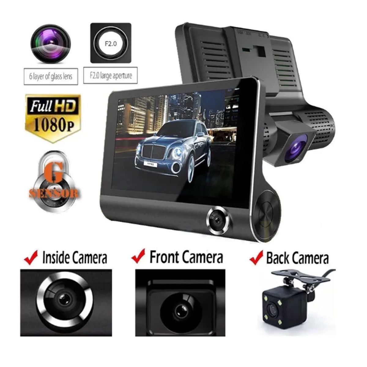 GENERICO - Cámara De Video Para Automóvil Cámara Trasera Video Auto