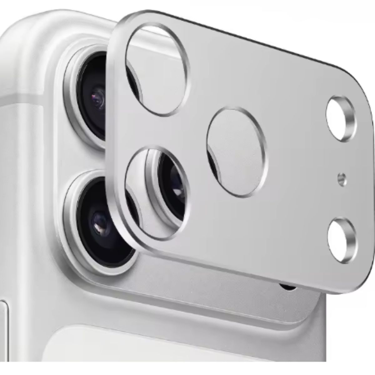 GENERICO - Protector Trasero De Cámara Para iPhone 17 Pro Max Silver