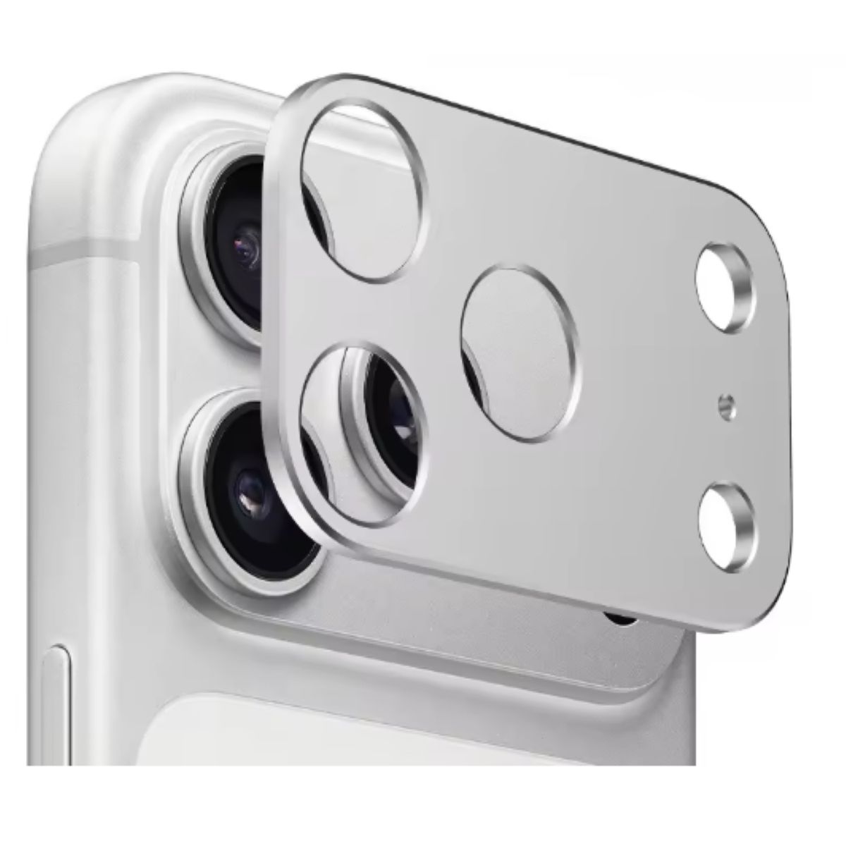 GENERICO - Protector Trasero De Cámara Para iPhone 17 Pro Max Silver