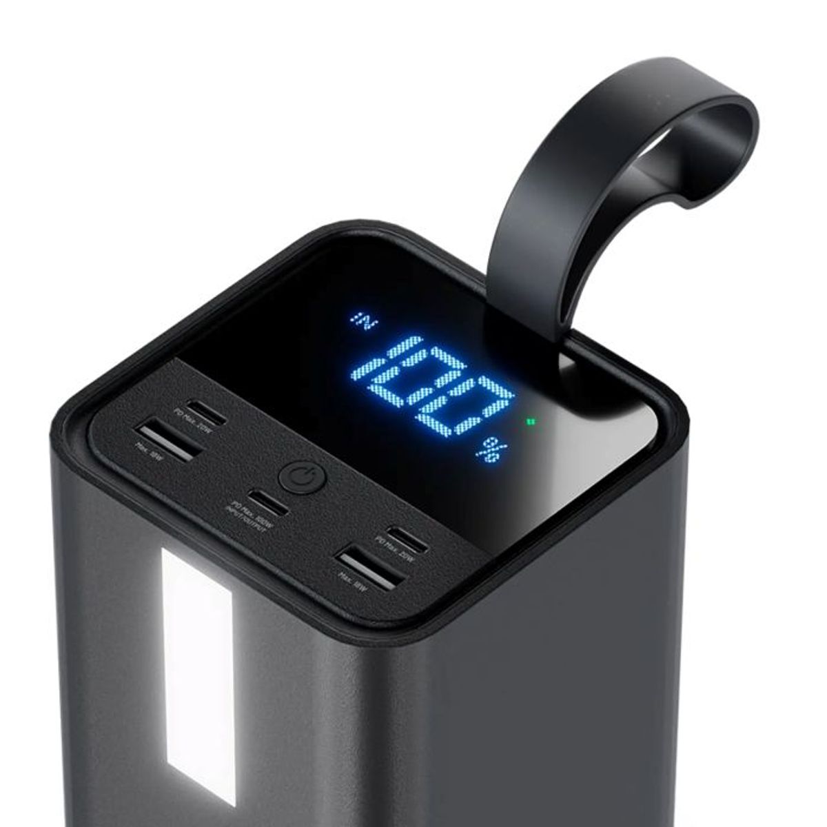 KLIP XTREME - Klip Xtreme KPB-900 Power Bank 100W, 50,000 mAh, 3 USB-C, 2 USB-A, Carga Rápida, Pantalla LED, Luz SOS, Portátil, Universal
