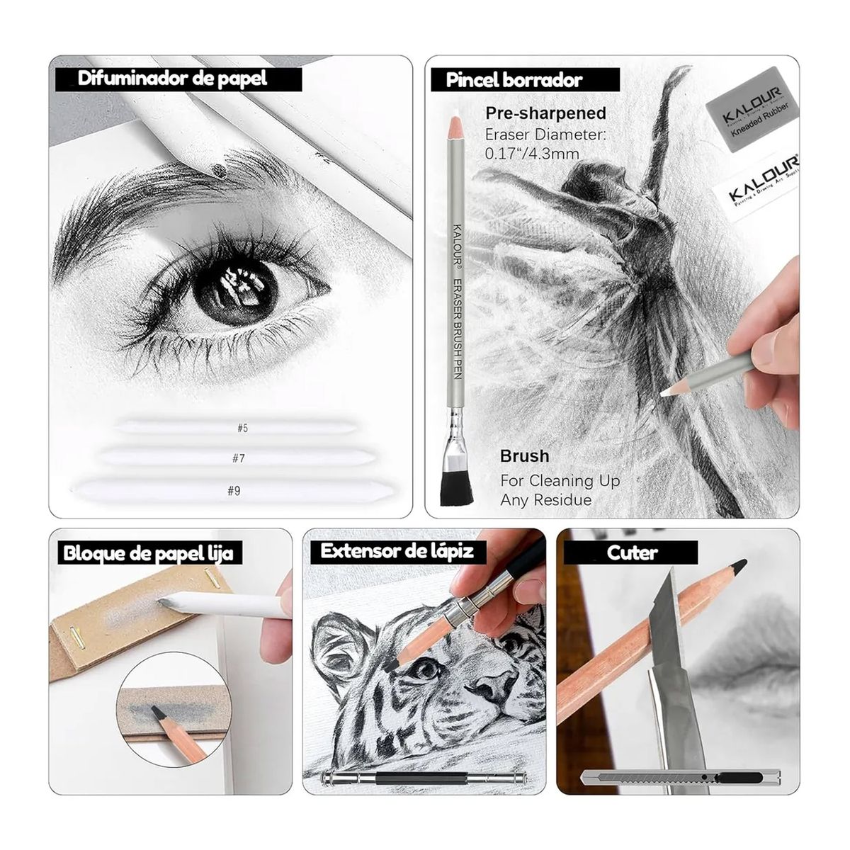 OFERTABKN - Set De Dibujo Artistico De 39 Piezas Dibujo Profesional