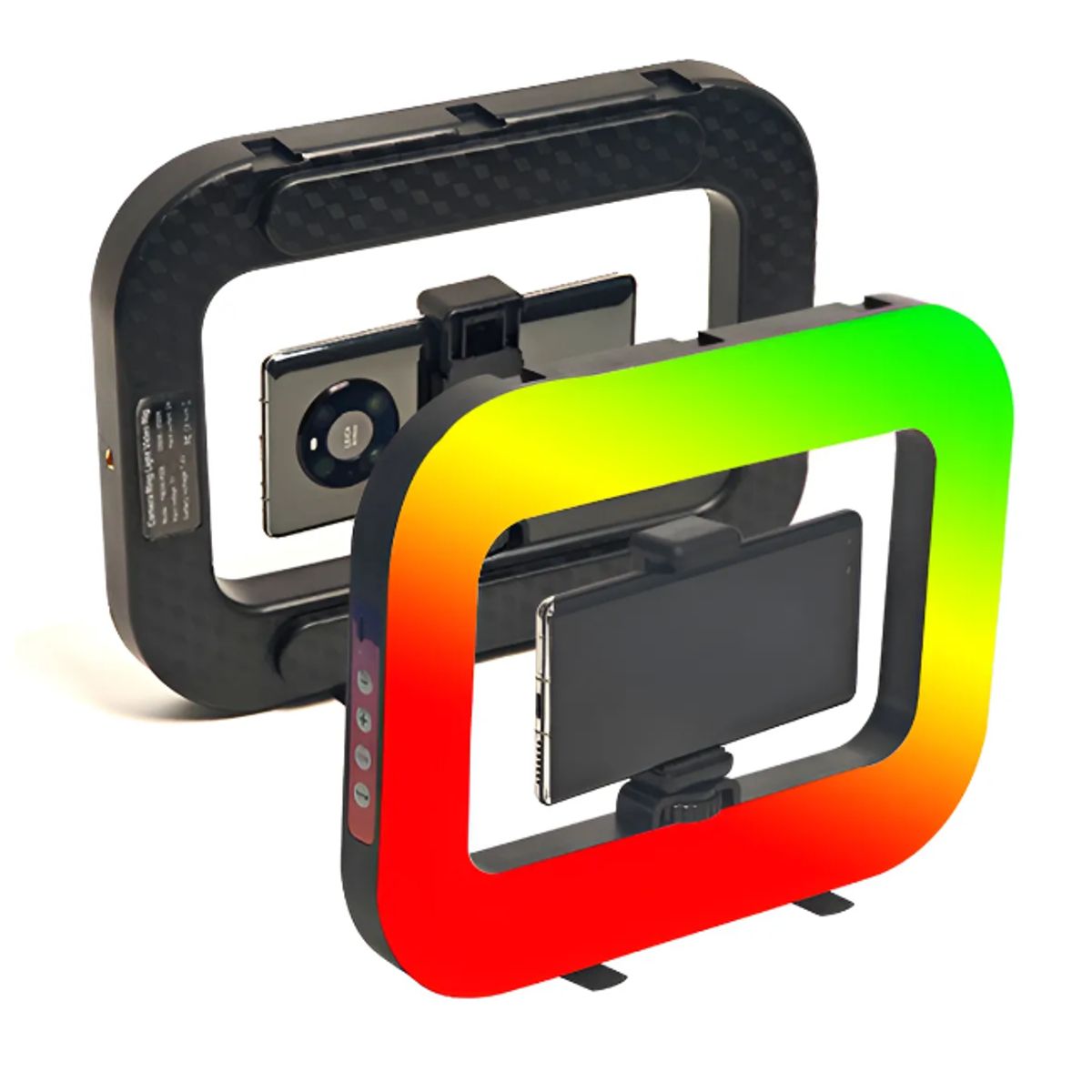 GENERICO - Luz Led Iluminador Cuadro Rgb Trípode Y Clip Para Móvil