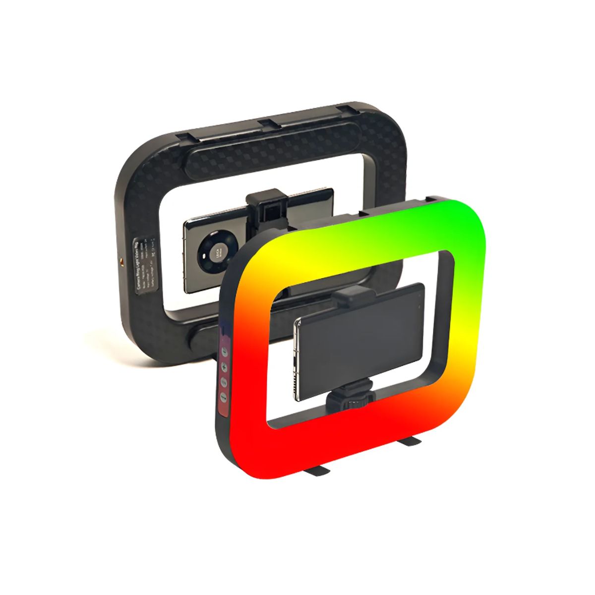 GENERICO - Luz Led Iluminador Cuadro Rgb Trípode Y Clip Para Móvil