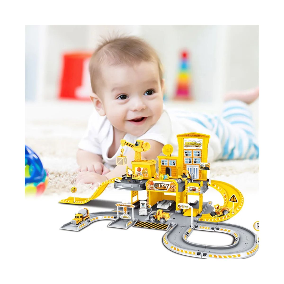 GENERICO - PISTA DE JUGUETE GARAJE DE CONSTRUCCION PARA NIÑOS