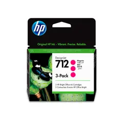 HP - PACK 3 TINTAS 712 MAGENTA GENUINOS 81 ML