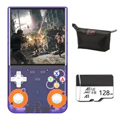 BRO TOUMI - Consola Portatil Retro Game R36S Ultra 128GB Morado