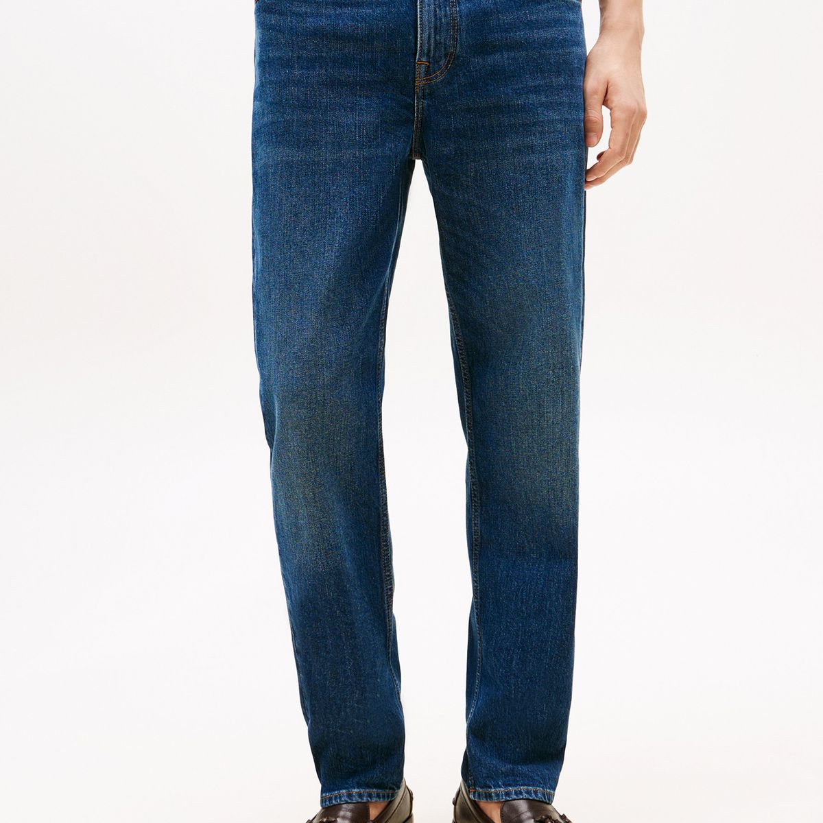 TOMMY HILFIGER - Jeans Denton Con Logo Straight Fit Azul Tommy Hilfiger