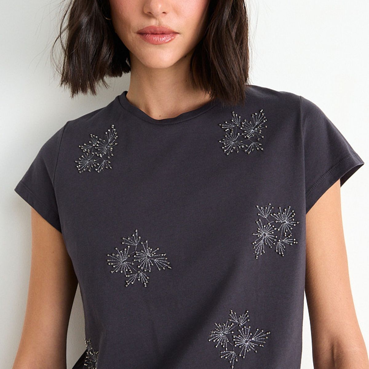 ASH - Polera Focalizada Mujer Gris Ash