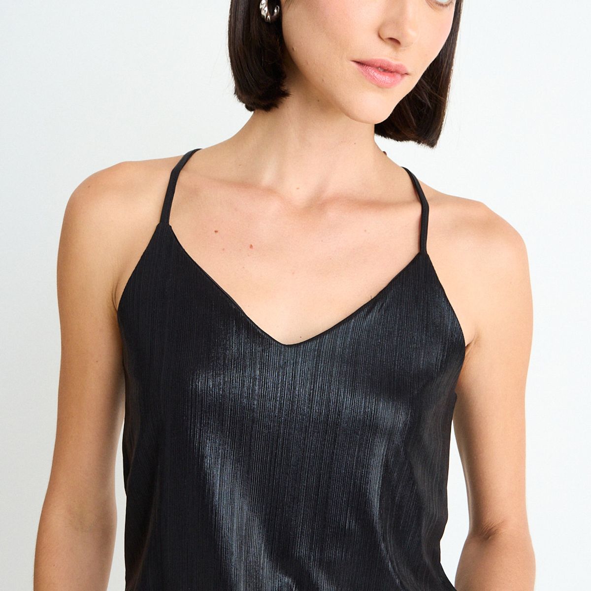 ASH - Blusa Lisa Mujer Negro Ash