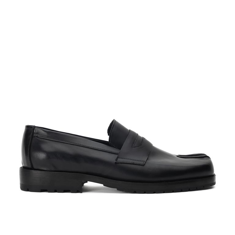 Zapato Cuero Tabi Negro