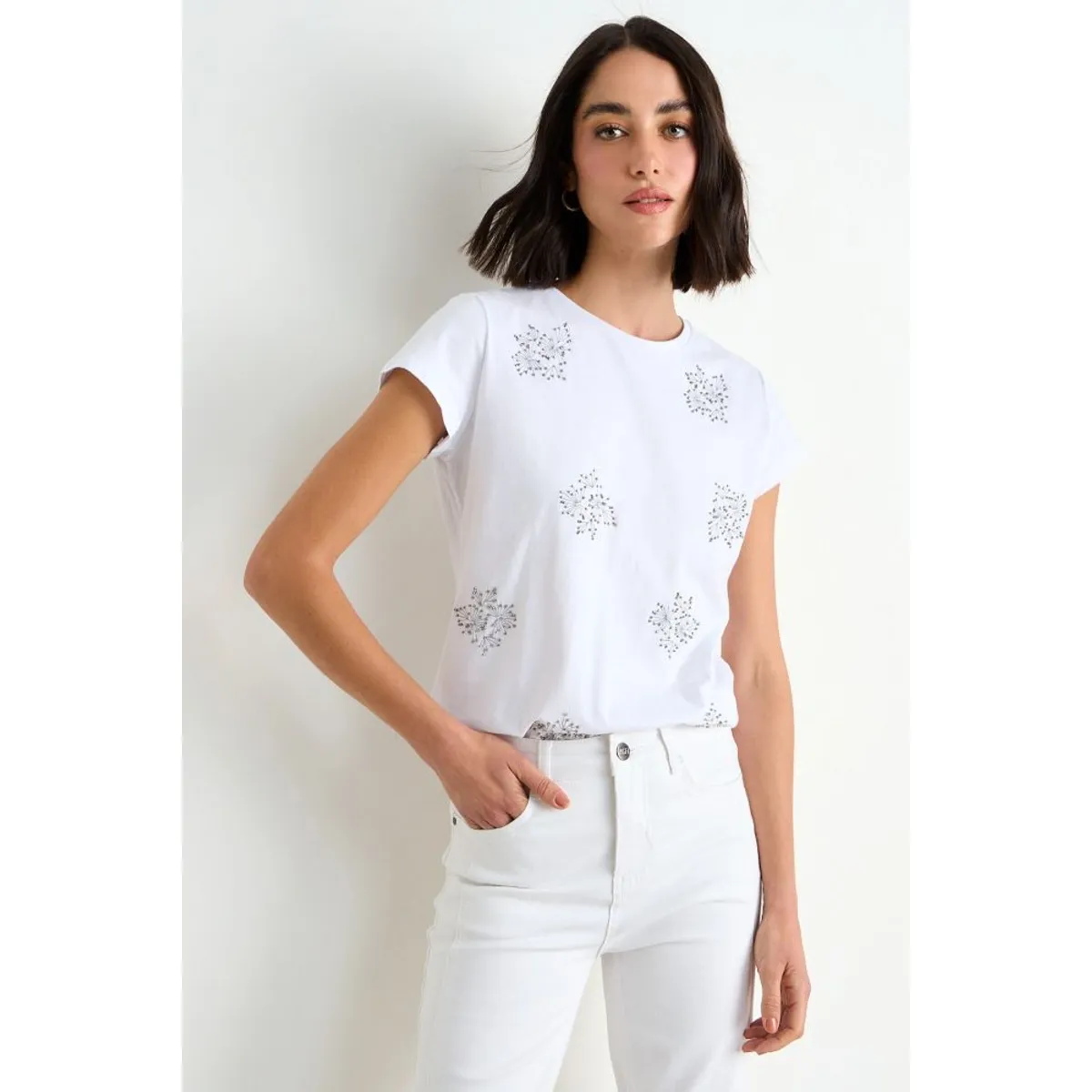 ASH - Polera Focalizada Mujer Crudo Ash