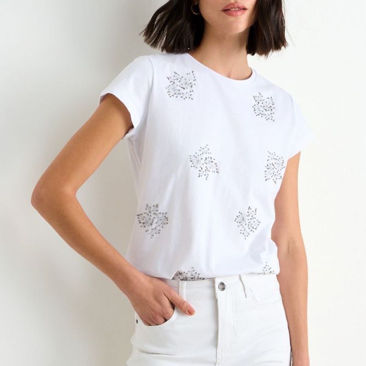 ASH - Polera Focalizada Mujer Crudo Ash