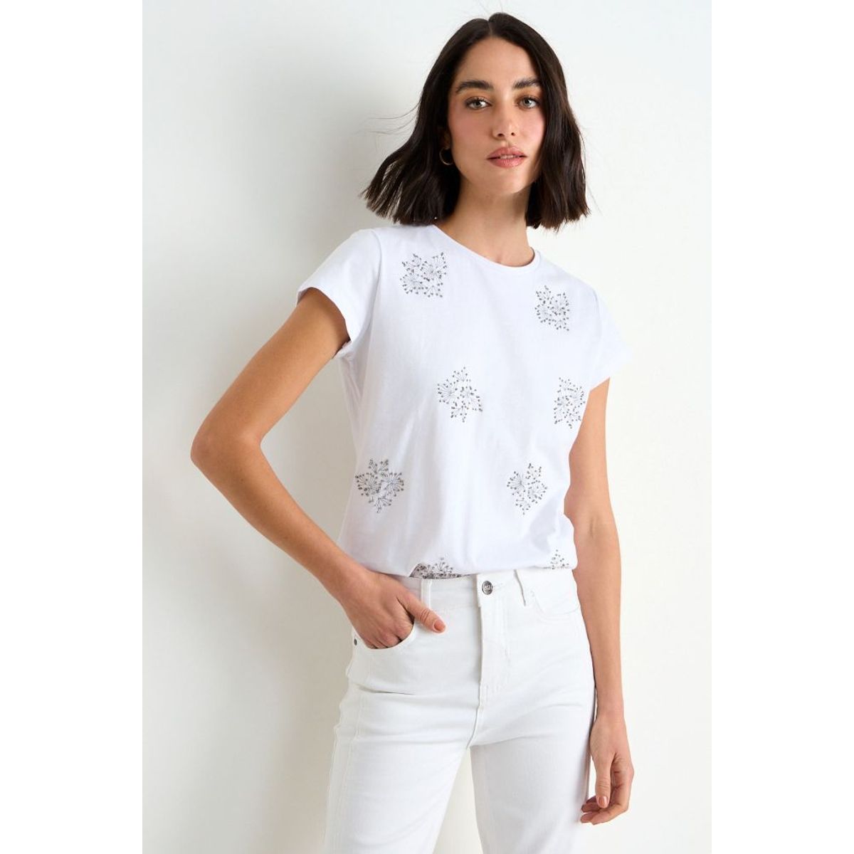 ASH - Polera Focalizada Mujer Crudo Ash