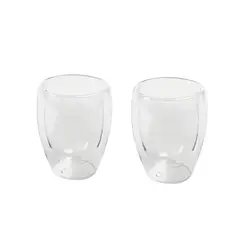 HAUSSEN - Set 2 Vasos Taza Doble Pared Café Capuchino 350ml