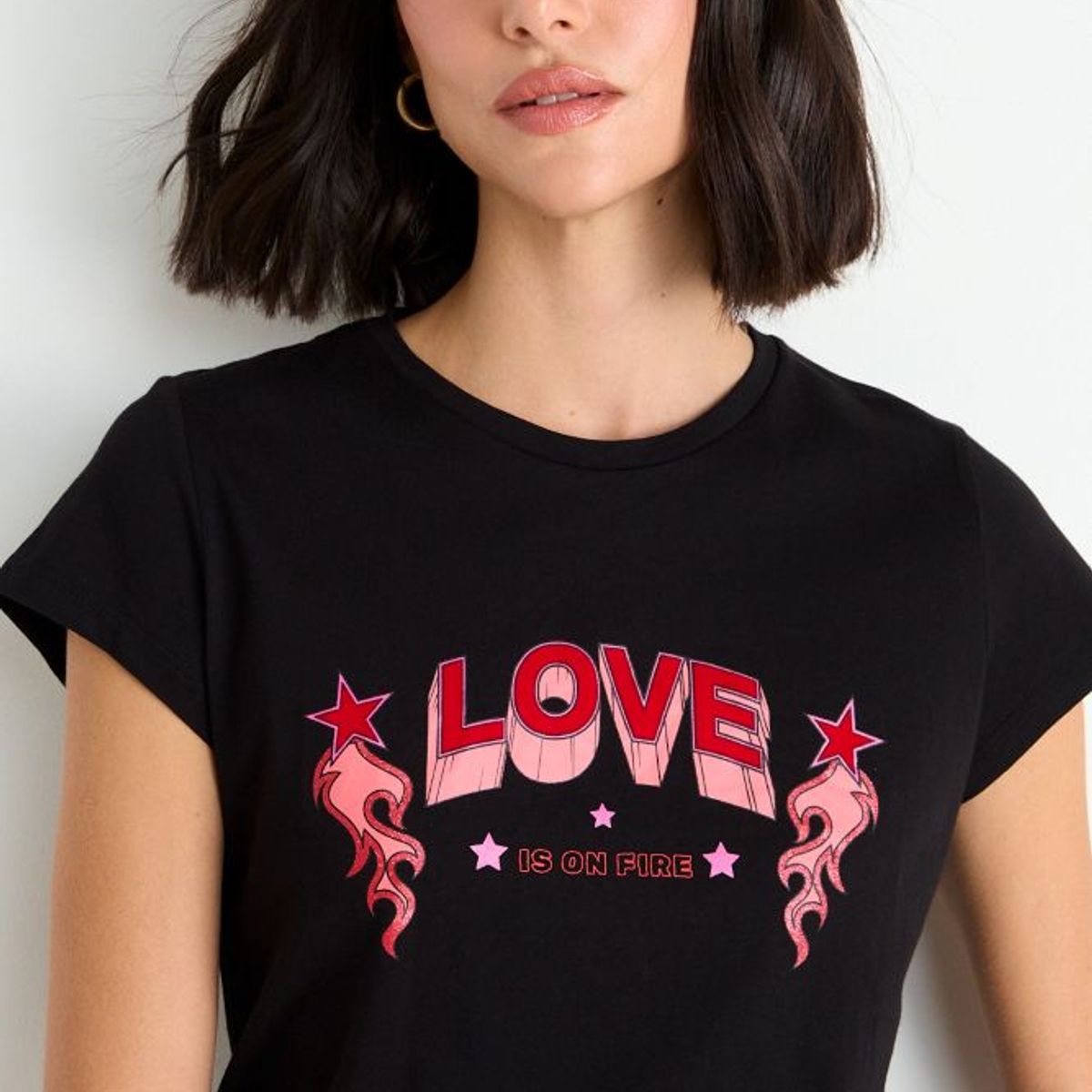 ASH - Polera Focalizada Mujer Negro Ash