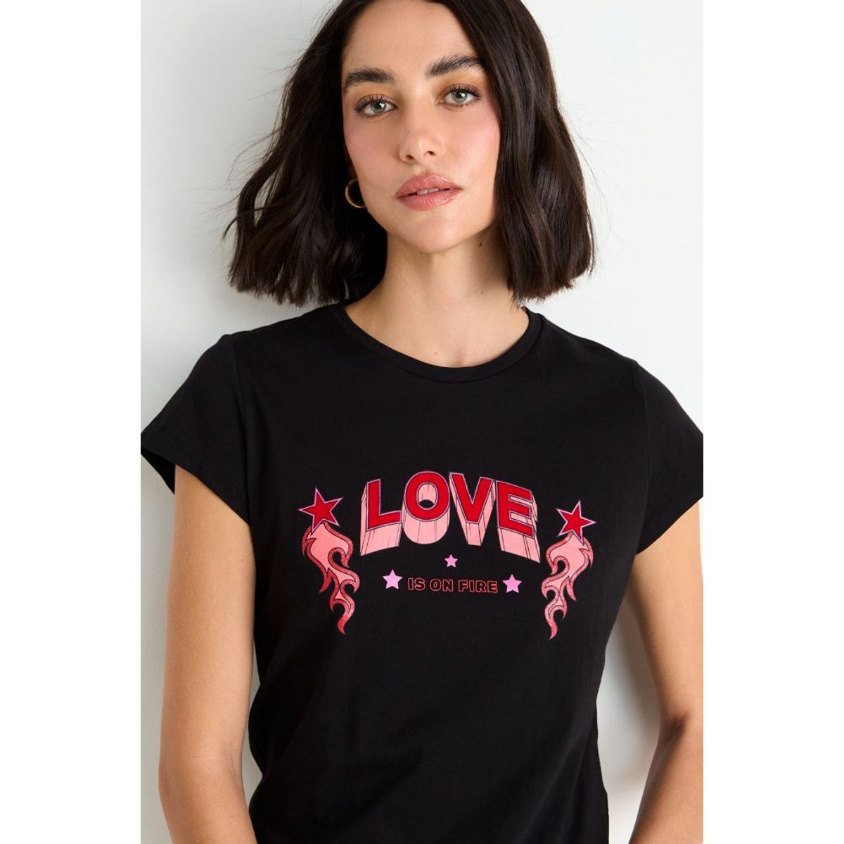 ASH - Polera Focalizada Mujer Negro Ash