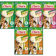 INABA - Churu Snack Para Mascotas Perros Premios 24 Tubos 14g C/u