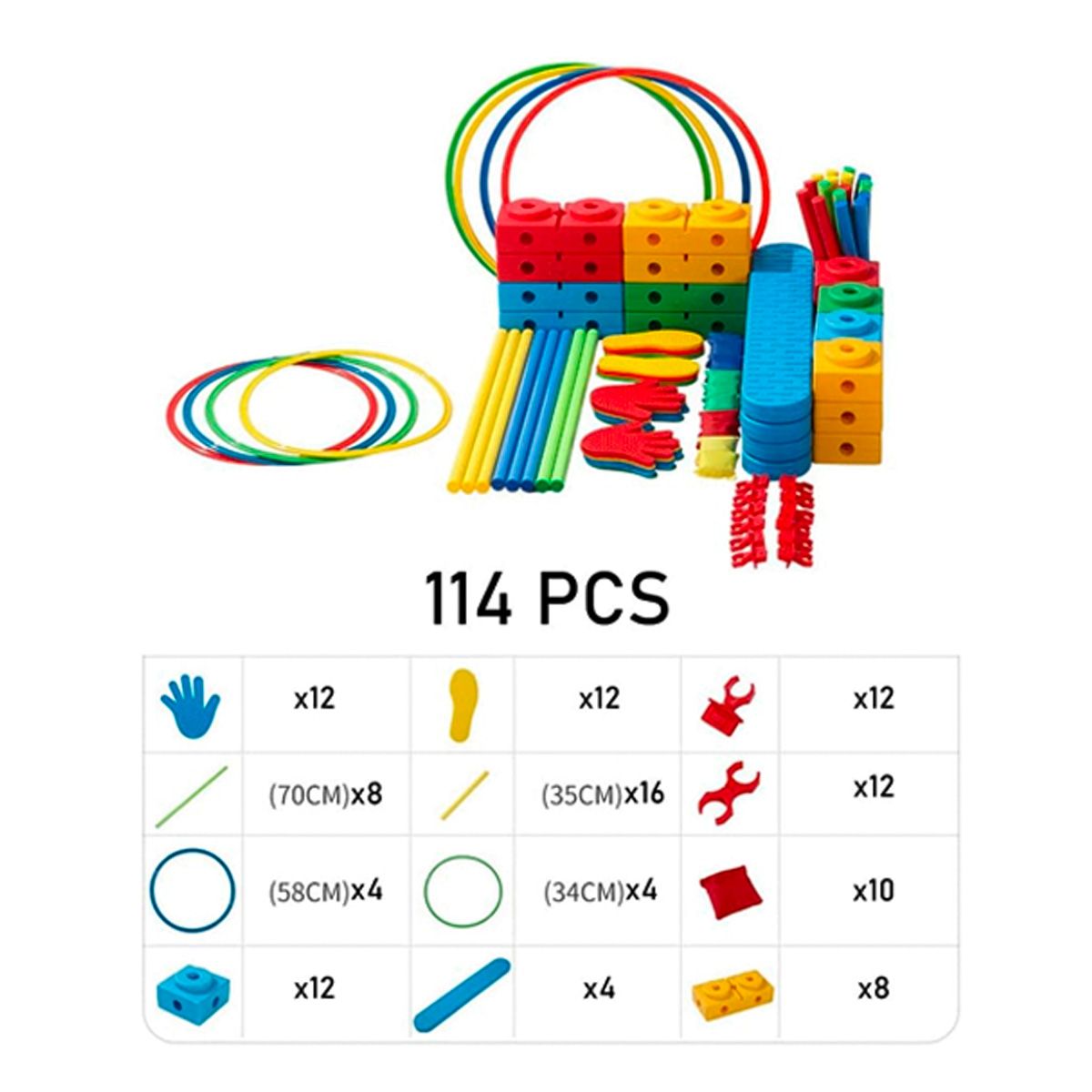 GENERICO - Set Psicomotricidad De 114 Piezas - Cyhd-zj-003