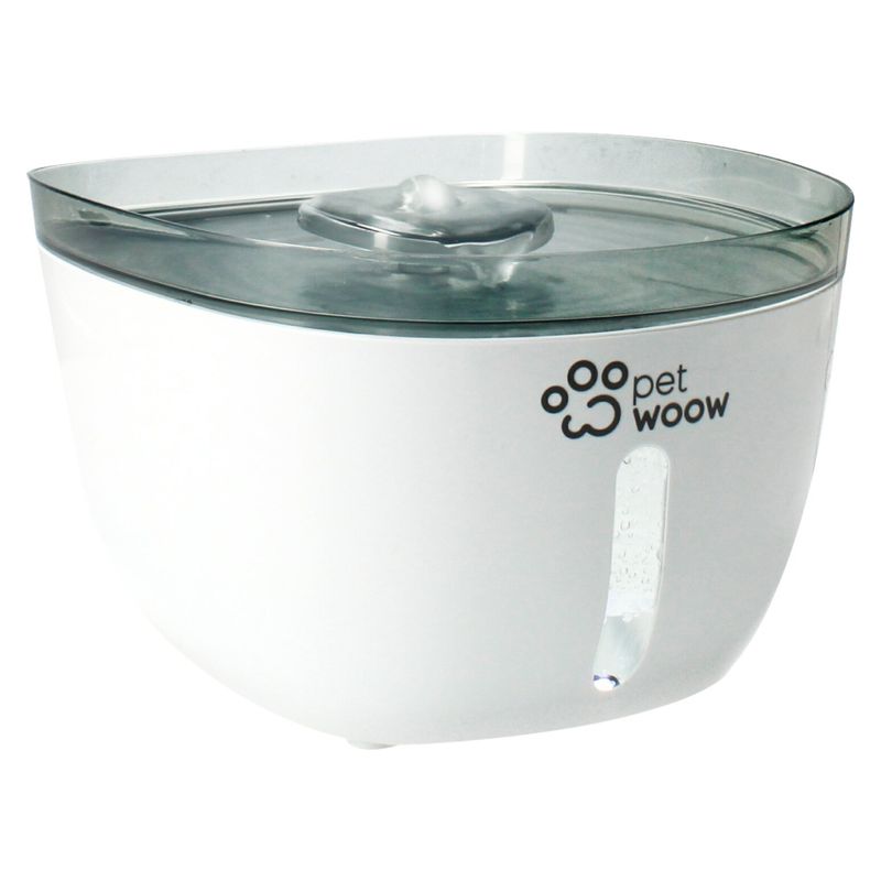 PETWOOW - Fuente de Agua Bebedero 2lt Perros y Gatos Gris
