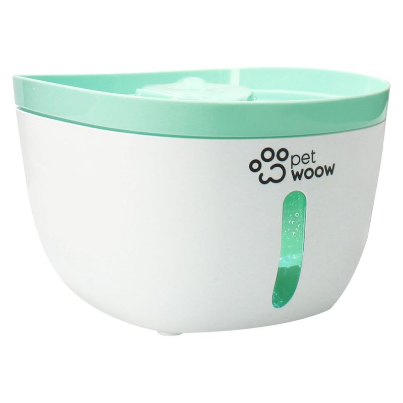 PETWOOW - Fuente de Agua Bebedero 2lt  Perros y Gatos Verde