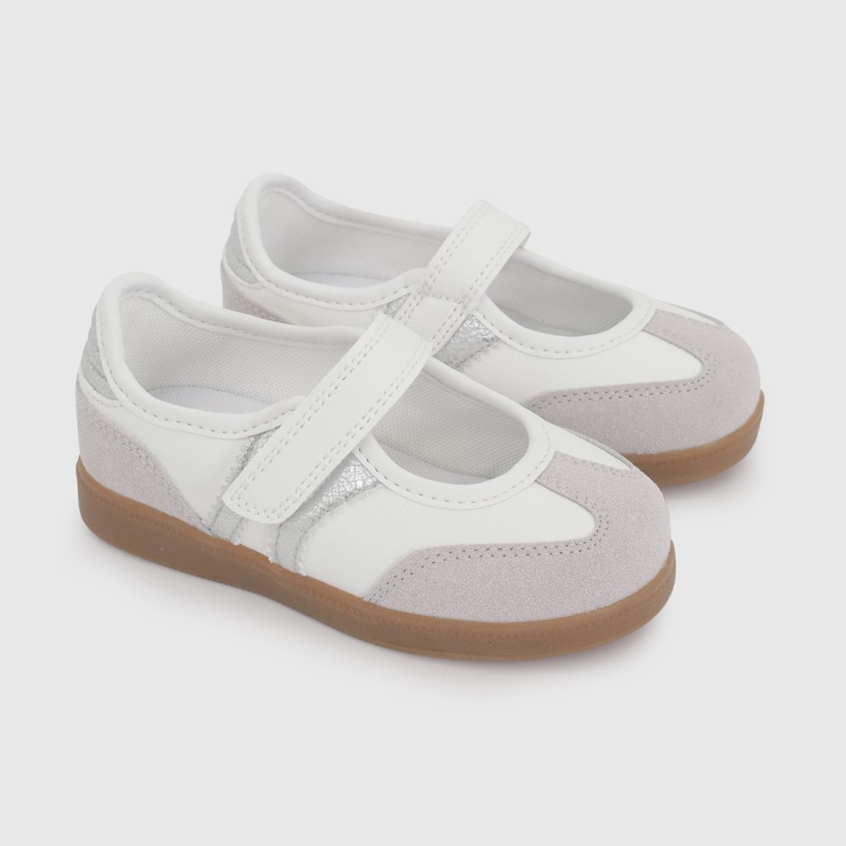 COLLOKY - Ballerina de Niña Blanca con Velcro