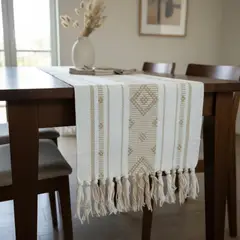 TODOHOGAR SANTIAGO DE CHILE - Camino de mesa tejido beige