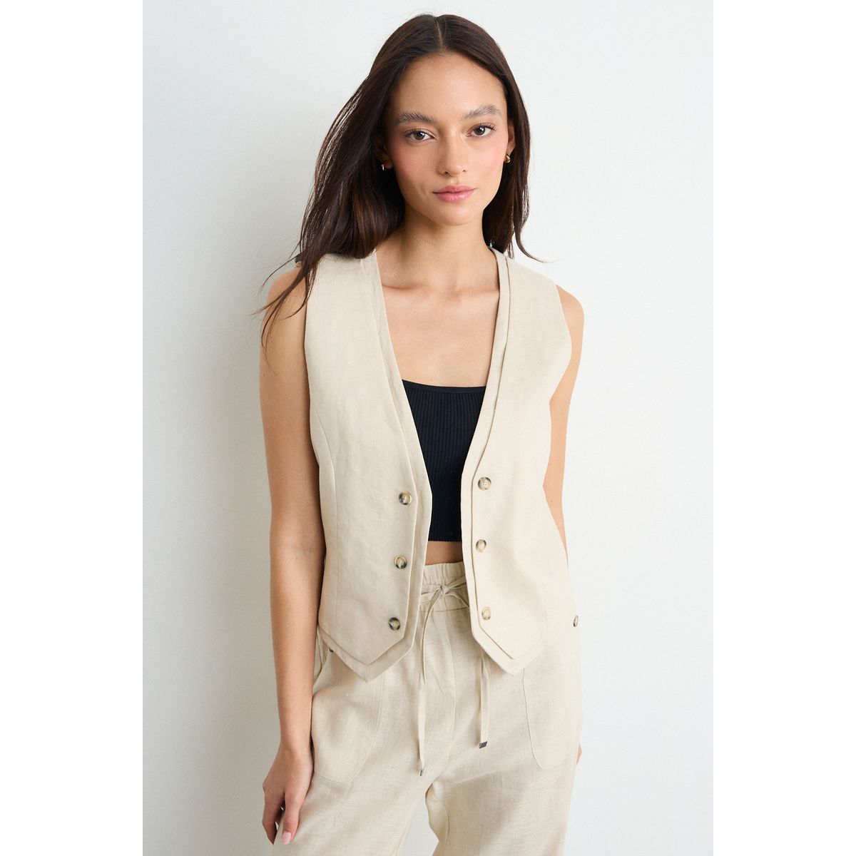 IO - Gillete Liso Mujer Beige Io