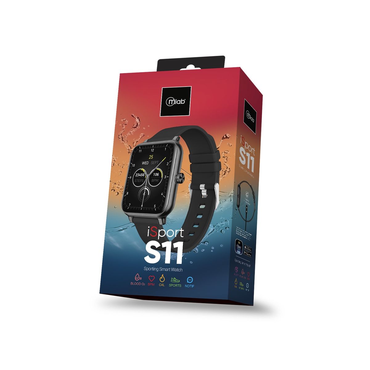 MLAB - Reloj Smartwatch iSport S11 Sporting Pantalla Táctil