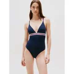 TOMMY HILFIGER - Traje De Baño Global Stripe Azul