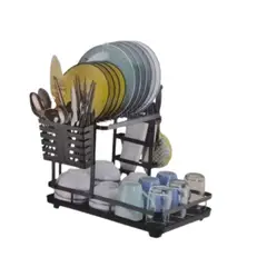 GENERICO - Escurridor De Platos Secador Vajillas Lozas Cocina 2 Niveles rack