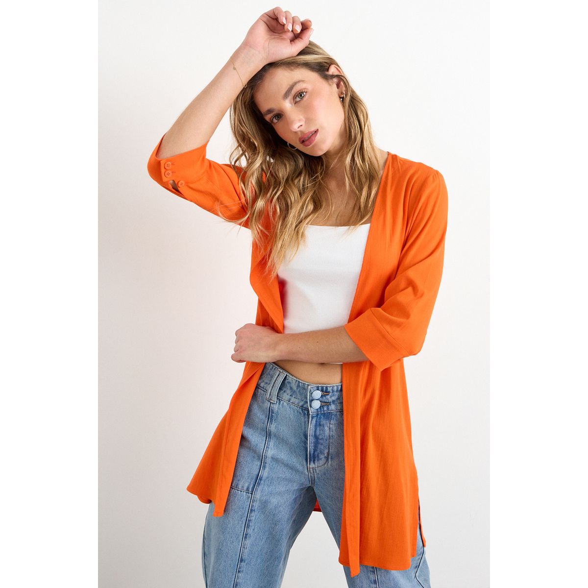 IO - Tapado Liso Mujer Naranjo Io