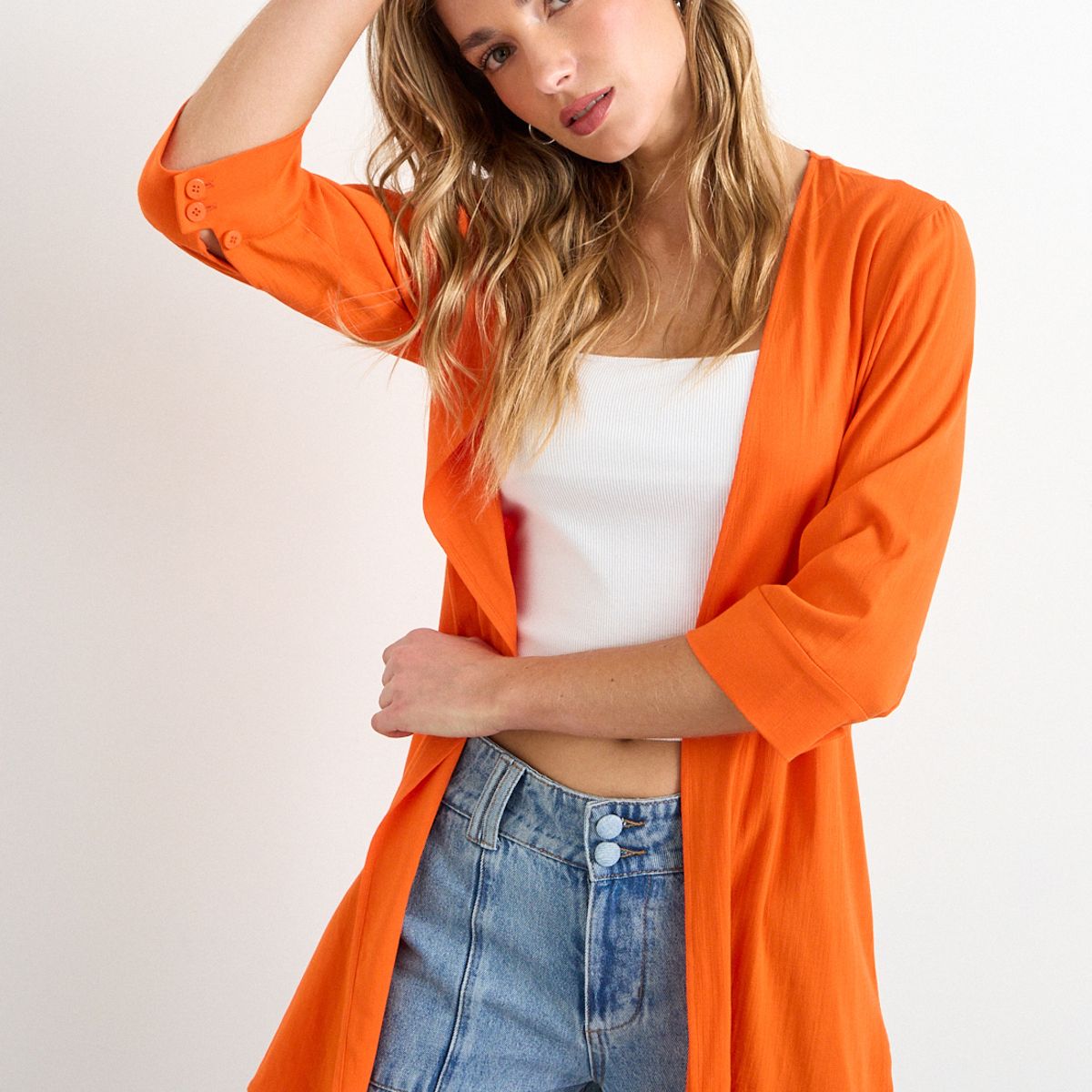 IO - Tapado Liso Mujer Naranjo Io