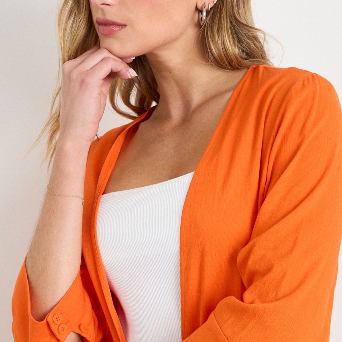 IO - Tapado Liso Mujer Naranjo Io