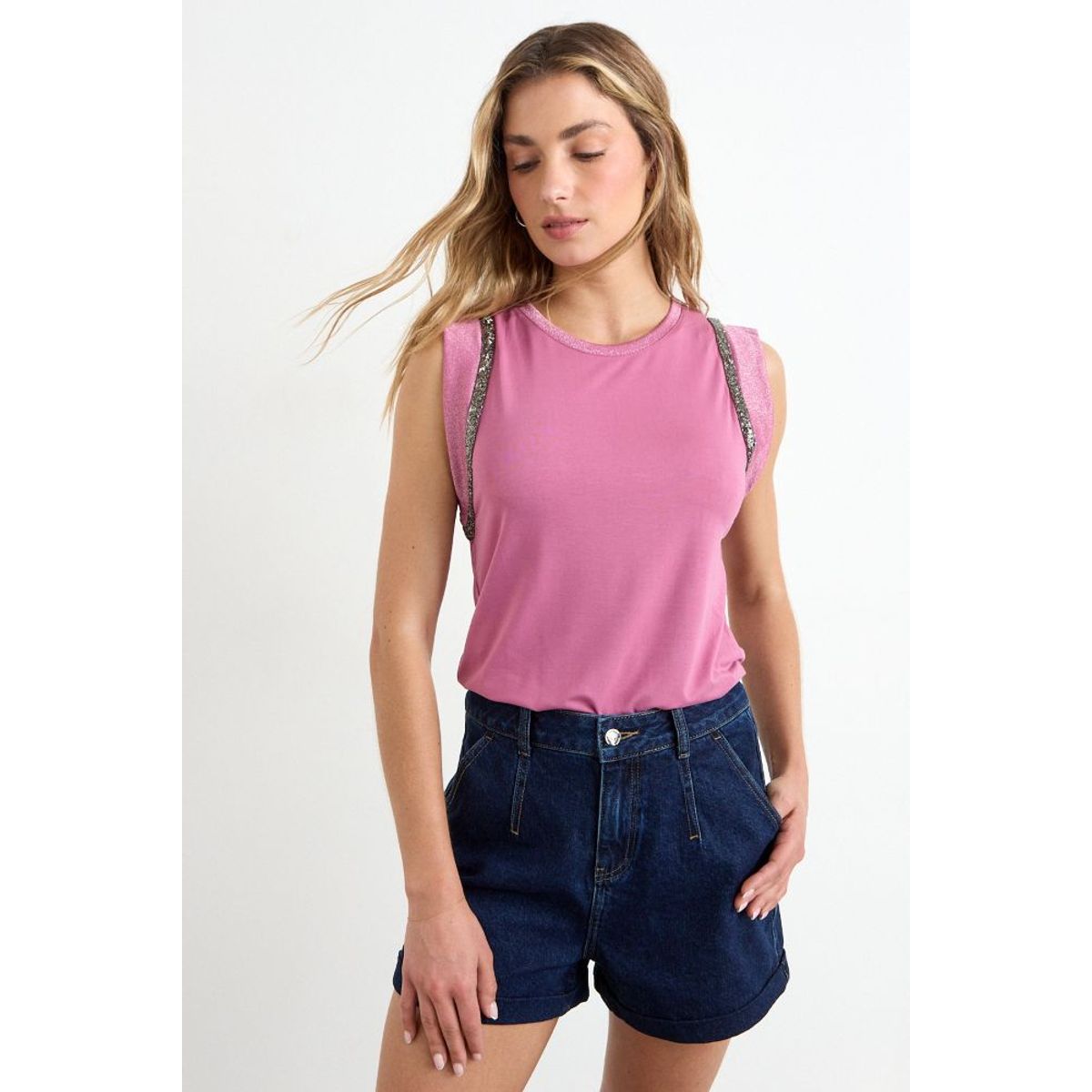 IO - Polera Lisa Mujer Morado Io