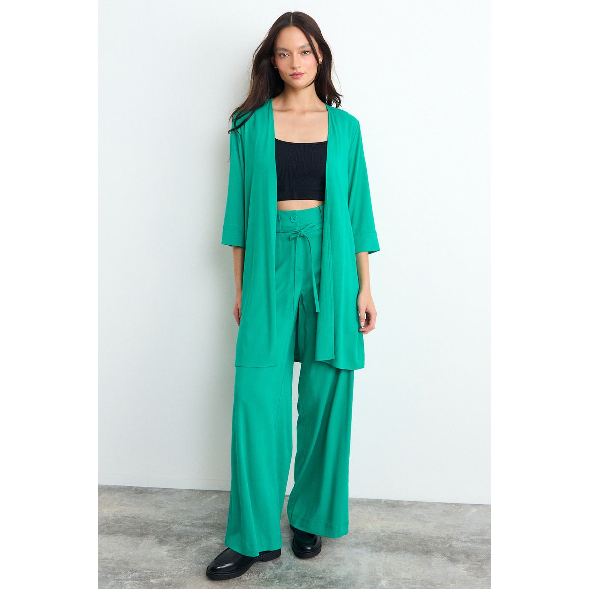 IO - Tapado Liso Mujer Verde Oliva Io