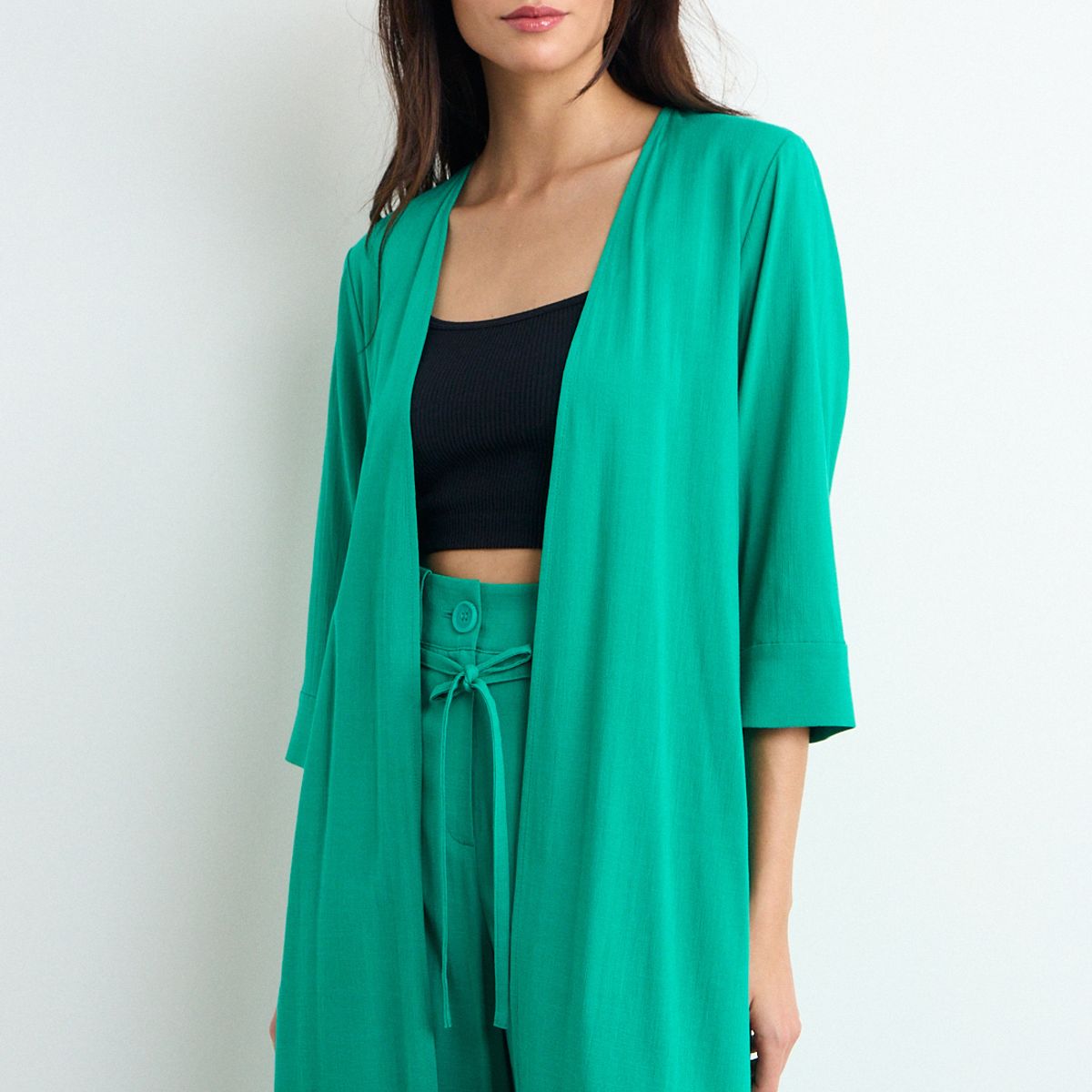 IO - Tapado Liso Mujer Verde Oliva Io