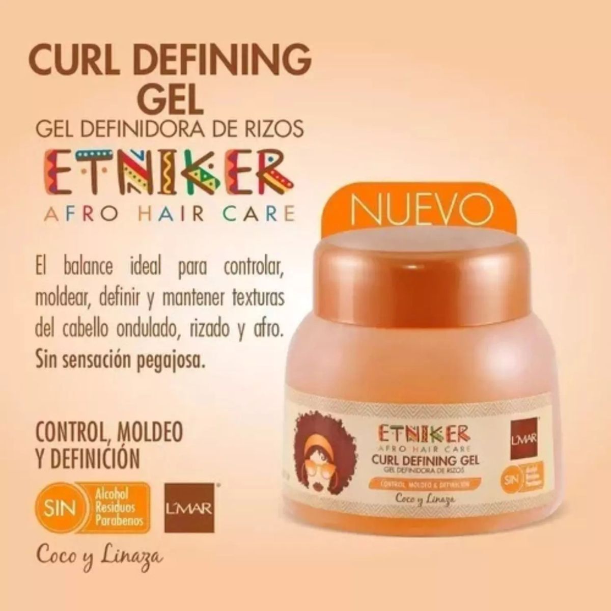 ETNIKER - Gel Etniker Rizos Anti Frizz Sin Acartonar 300g